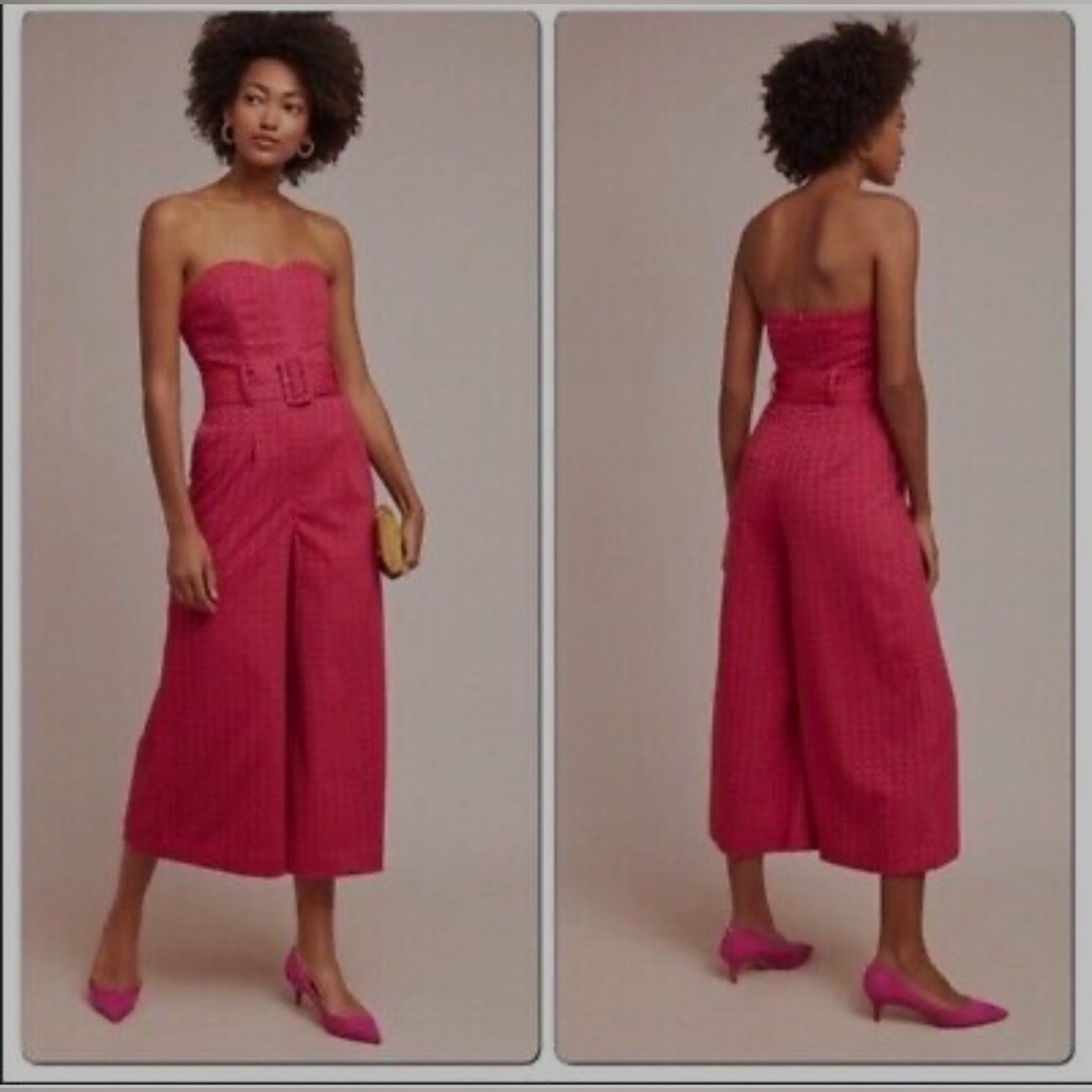Anthropologie crop jumpsuit